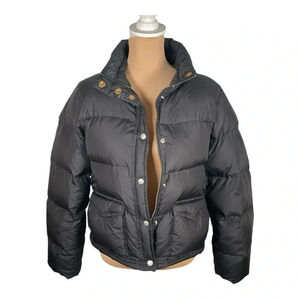 🖤 J.Crew Black Puffer Jacket Size Petite/Large